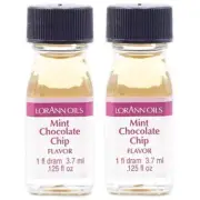 LorAnn Mint Chocolate Chip SS Flavor Flavor, 1 dram bottle (.0125 fl oz ,2 Pack)