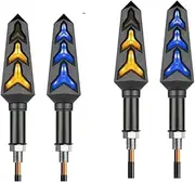 Motorcycle Turn Signal Led Lights Sequential Flowing Water Motorcycle Flash Indicator Lamp 10Mm Dual-Color Led Turn Signal Light
