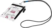 SEWACC Stylish Flower Pattern Pu Card Holder Lanyard Id Card Bag Key Tag Holder Comfortable String