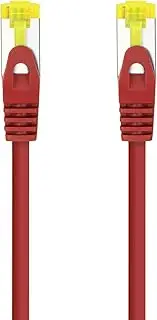 Network Cable LSZH Cat.6A SFTP AWG26 in red, Length 3 m. Ideal for high-Speed Network Connections, ensures Durability and Efficiency.