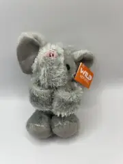 Wild Republic Plush Elephant Slap Bracelet Wrist Huggers Grey 9" New With Tag