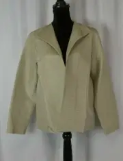 New Eileen Fisher Women's Open Front Blazer Size Medium Silk Stand Collar Jacket