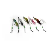 60 X Plastic Fishing Lures Soft Tackle Prawn Shrimp Flathead Bream Cod Bass Glow
