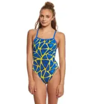 SPEEDO Endurance+ Women's Caged Out Flyback One Piece Swimsuit NEW w/Tag !!