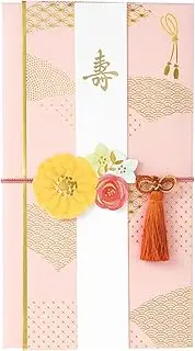 Maruay Celebration Bag, Wedding Design, Japanese Style, Floral Decoration, Gold Seal, Peach, 1 Piece