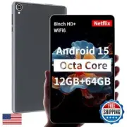 【2025 Android 15 Tablet 8 inch】, 8 core CPU, 12GB+64GB，2TB Expandable, HD IPS