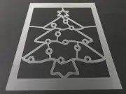 Christmas Tree #12 Stencil 10mm or 7mm Thick, X-mas, Santa, Snow Flake, Holiday