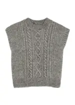 Skall Studio Tilia Cable-knit Wool Vest - Light Grey - M/L (UK 14 / L) M/L (UK 14 / L)