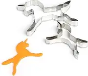 GWHOLE Cookie Cutters 2 Pack Animal Unicorn Mini Cookie Cutter Set Plastic Caking Stripping Knife