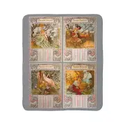 Fleece Sherpa Blanket, Chocolat Masson Calendar Design, Alphonse Mucha (1889)
