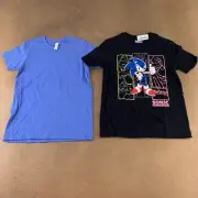 Youth Size 10-12 Black Sonic The Hedgehog Blue Bella Canvas Short Sleeve Tees