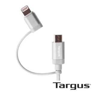 Targus ACC99505AP-50 鋁製系列 Lightning 2 in 1 傳輸線 1.2M-月光白 現貨