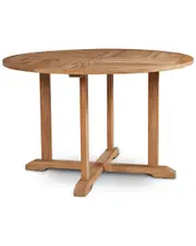 Curated Maison Abel 47.25 Inch Dia Round Teak Outdoor Dining Table