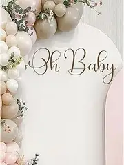 HOTIYOK Oh Baby Sign for Backdrop Oh Baby Baby Shower Stickers Large Baby in Bloom Party Wall Sticker Balloon Arch Letters Decorations Boy Girl Gender Reveal Decor