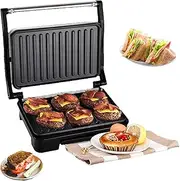 Sandwich Toaster, 850W Multifuction Sandwich Sided Maker, Even Cooking and Automatic Temperature Control, with Non Stick Easy Clean Plates, Cool-Touch Handle, Ideal for Panini's Steaks Toastie