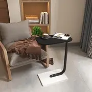 END TABALE Side Table Sofa and Bed Side Table, C Shaped End Table Small Coffee Table for Small Spaces,Small Side Table Bedroom Bedside Table, Living Room Wood Couch Tables That Slide Under (Gray)