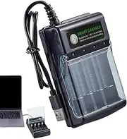 AAA Battery Charger | 4-Slot USB AA Battery Charger Household Battery Chargers - Battery Pack Charger Battery Charging Station with Indicator for 1.5V Alkaline Batteries