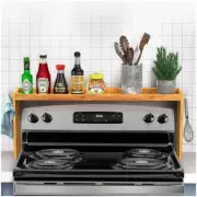 Bamboo Over the Stove Spice Shelf for Kitchen, 31.5" Spice Rack Organizer She...