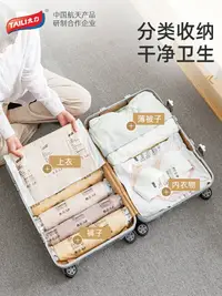 在飛比找樂天市場購物網優惠-太力旅行收納袋行李箱專用整理包旅游分裝衣服袋子便攜內衣壓縮袋