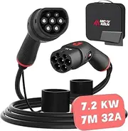 MCEVKELN Type 2 to Type 2 EV Charging Cable 7kW 7M - Electric Vehicle Charger| 1 Phase | 32A | 7M TPU Cable Compatible with Tesla/BYD/BMW/MG/KIA