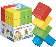 Geomag Magicube - 16 Cubes -Magnetic Construction for Children - Green Collection - 100% Recycled Plastic Educational Toys