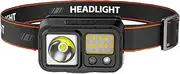 Head Torch - Rechargeable Headlight | Portable Led Head Lamp | Outdoor Headlight with 5 Brightness Modes | Outdoor Cycling Headlamp | Motion Sensor Camping Headgear for Fishing Traveling
