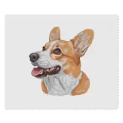 2 x 'Open Mouth Welsh Corgi' Lens Cleaning Cloths (LC00029016)