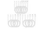 10 Pack 2m Long Data Transfer Charger Charging USB Type C Phone Tablet Cable Cord Bulk White TPE Plastic