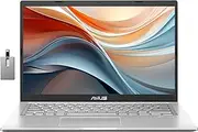 [ASUS] 2023 Vivobook 14/ HD Student Laptop, Intel Core i3-1115G4, 16GB RAM, 256GB PCIe SSD, Intel UHD Graphics, Webcam, WiFi 5, Bluetooth, Silver, Win 11, 32GB SnowBell USB Card
