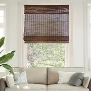 [CHICOLOGY] Bamboo Blinds, Bamboo Shades, Roman Shades for Windows, Roman Window Shades, Window Shades for Home, Bamboo Shades for Patio, Blinds & Shades, Window Shade, 34" W X 64" H, Buffalo