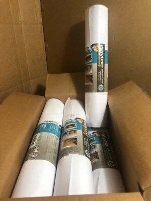 6x Duck Select Grip EasyLiner Non Adhesive Shelf & Drawer Liner, 20" x 24' White