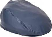 [House of Leather] Real Leather Flat Cap Newsboy Ivy Peaked Gatsby Golf Cabbie Hat