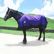 Adjustable Waterproof and Breathable Horse Sheet | Horse Blankets for Real Horses|Perfect Rainy Day Protection(66", Purple)
