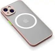 Shockproof Armor Matte Case for iPhone 13 14 Pro Cover for iPhone 14 Plus 13 12 11 Pro Max Xs Silicone Case Clear Hard PC Cover,Pink,for iPhone 13 ProMax