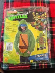 NEW! LICENSED TEENAGE MUTANT NINJA TURTLES LEONARDO HOODIE CHILD COSTUME MEDIUM