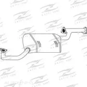Redback Cat Conv Bolt On to suit A6 Quattro 2.6/2.8 LH Cat - C1690
