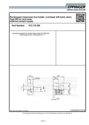 VDI40, turning tool holder, left hand, short, Type B4, 1", 213.110.250