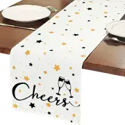 Cheers Table Runner for Office Party Red Letter Day Wedding Table Decoration ...