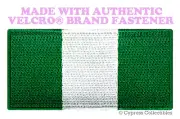 NIGERIA FLAG PATCH AFRICAN EMBROIDERED SOUVENIR AFRICA w/ VELCRO® Brand Fastener