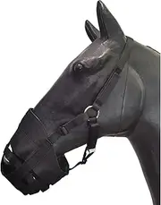 Horse Grazing Muzzle with Halter for Horse Easy Breathe and Comfortable Professional Horse Grazing Muzzle with Adjustable Straps, Velcro and Buckles, Suitable for Precaution of Laminitis