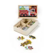 Vehicles ~Melissa & Doug ~ Wooden Jigsaw Puzzles in a Box