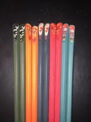 JAPANESE 5 VARIATIONS BEAUTIFUL DESIGNS ALLOY CHOPSTICKS-- DIFFERENT COLORS