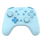 9607X Wireless Game Controller Gamepad with Vibration, Turbo Function, 6-Axis Gyro Motion Sensor, Compatible with Switch (Light Blue)