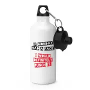 If Monday Had A Face I'd Punch It Sports Bottle Drinks Camping Flask Water