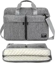 [KINGSLONG] Laptop Case Bag Sleeve, Lightweight Laptop Computer Notebook Ultrabooks Carrying Case Sleeve Handbag Cover for Men Women Fit for Acer Asus Dell Lenovo HP Toshiba ect Gray Gray 15-15.6 Inch