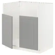 METOD base cab f TALLSJÖN sink, white/Bodbyn grey, 80x60x80 cm
