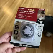 Prime 24 Hour Timer Indoor Electrical Plug 0148297 Auto Program 2 Prong New