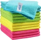 Microfiber Cleaning Cloth,12 Pack Cleaning Rag,Cleaning Towels with 4 Color Asso