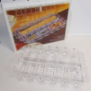 Serving Tray Relish Fifth Avenue Dish Plate 4 Section 24% Lead Crystal Crackers