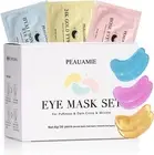 PEAUAMIE Under Eye Patches (30 Pairs) Gold Eye Mask and Hyaluronic Acid Eye Patc